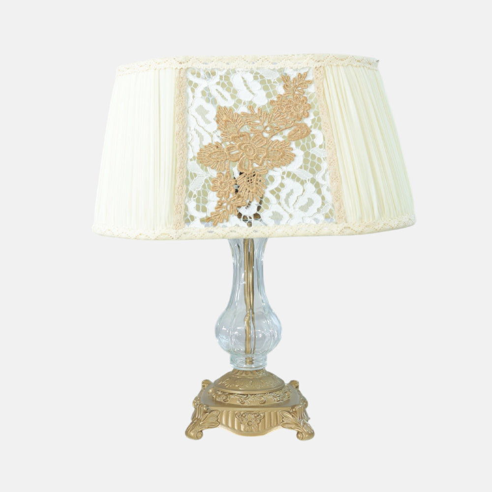 Loretta Table Lamp, 1 Light, Aluminum, Antique - اباجورة لوريتا، 1 لمبة، ألومنيوم، أنتيك